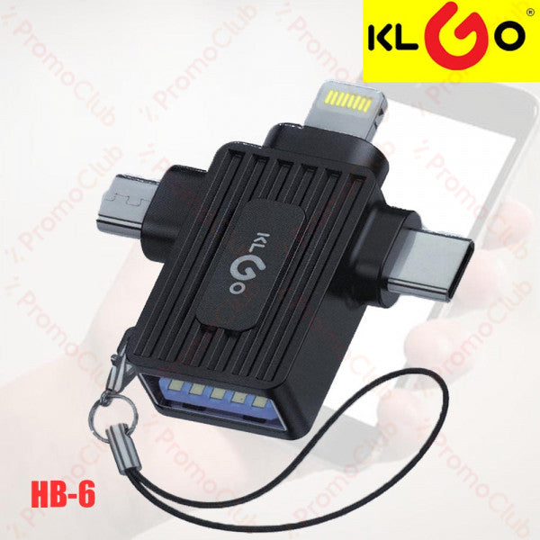 KLGO HB-6 3-in-1 USB OTG Adapter