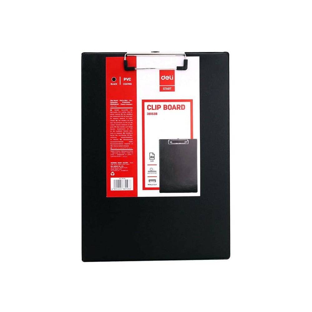 Deli A5/A4 Clipboard Durable Office Document Holder Gray