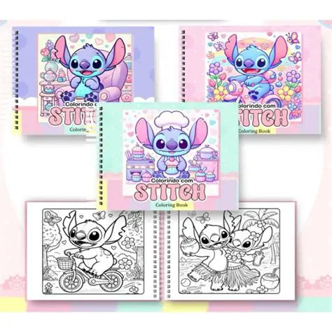 Coloring Book 50 Sheets A5 Hardcover-STITCH -BOBBIE GOODS