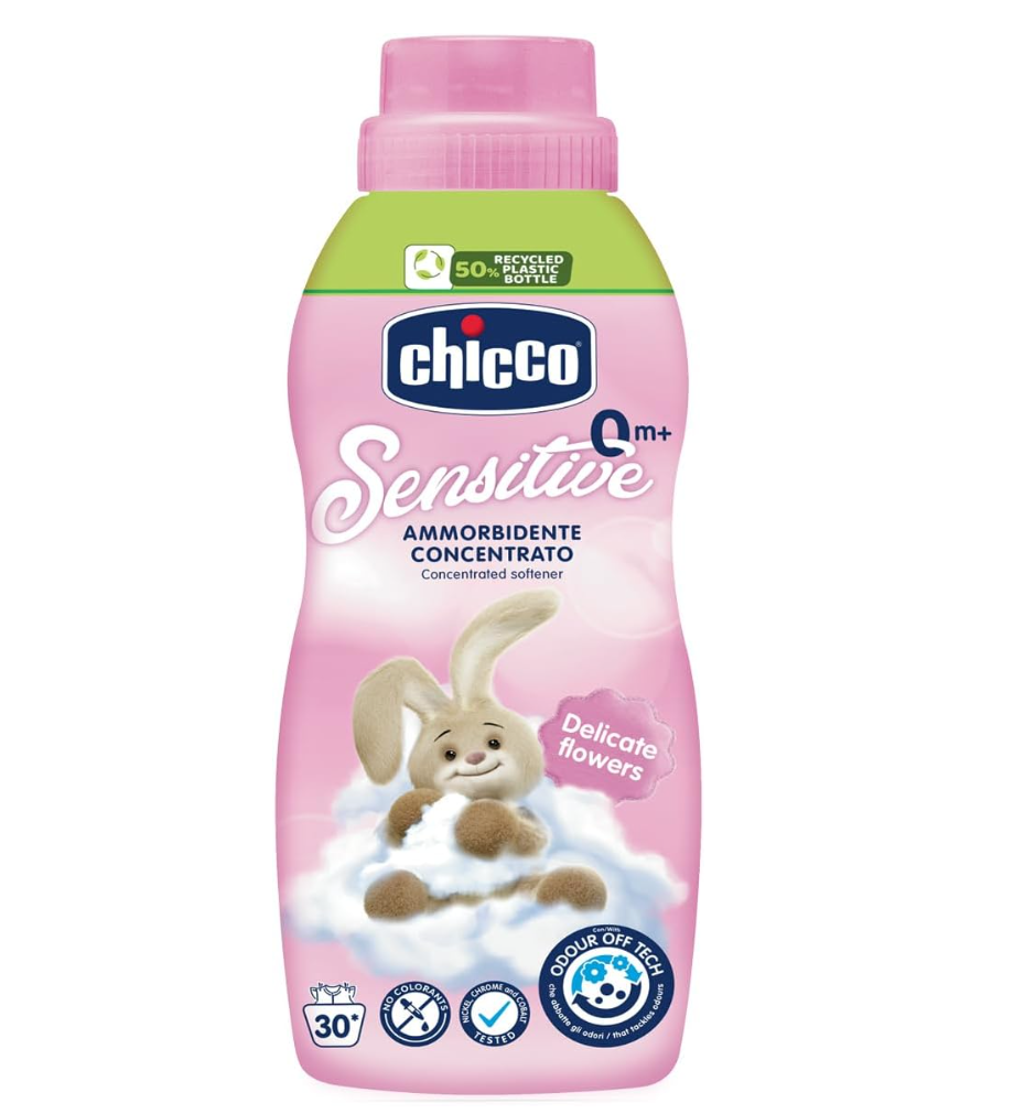 Chicco Concentrated Fabric Softener Delicate Flowers 750ml Sensitive Hypoallergenic