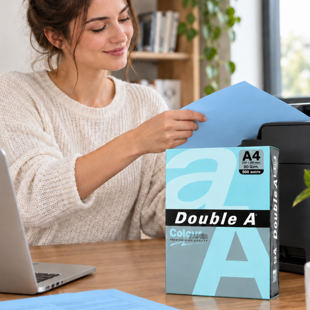Double A 80gsm A4 Pastel Copy Paper 500 Sheets Ocean Blue - (PAP0002)