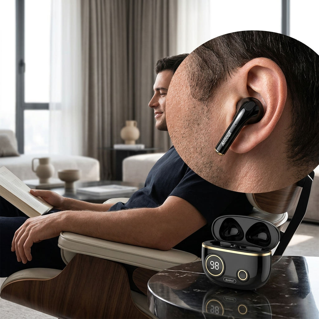 Andowl Bluetooth Earbuds with Charging Case H-43 - (AYC423-57)