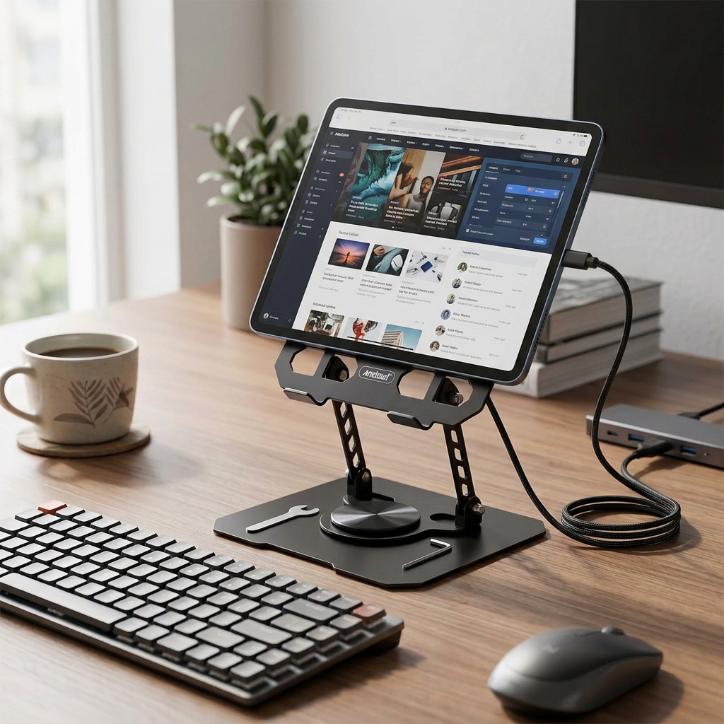 Andowl Q-ZJ268 360 Rotation Phone and Tablet Stand - (AYC423-31)