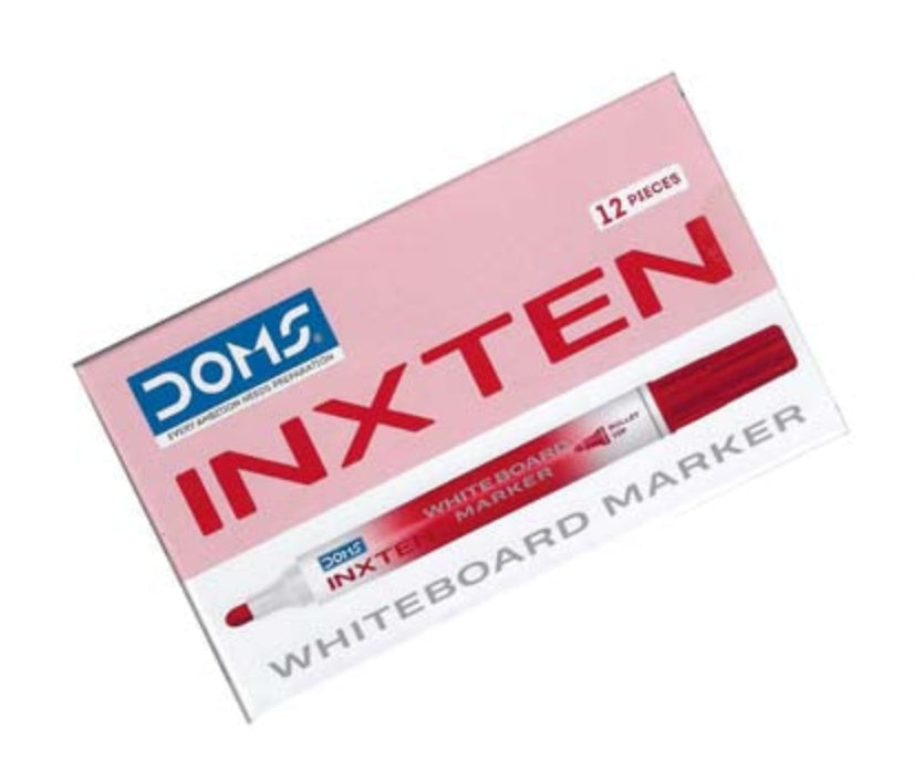 Marcador de Quadro Branco Doms Inxten com Ponta Biselada - Pack de 12 Unidades Azul