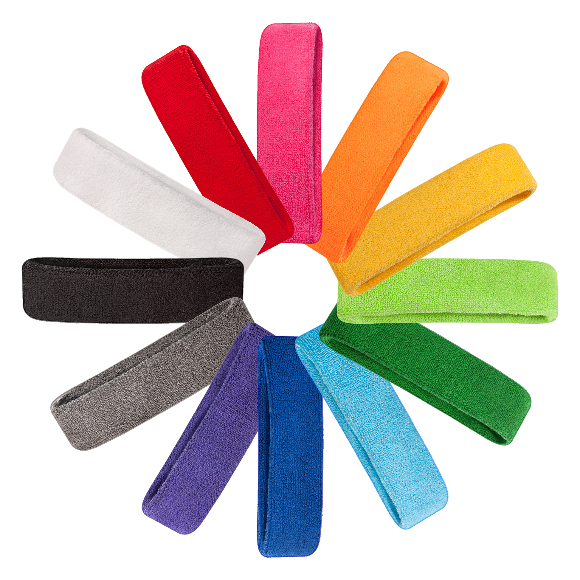Suddora Terry Cloth Cotton Sweatband Moisture-Absorbent 7 x 2 Inch