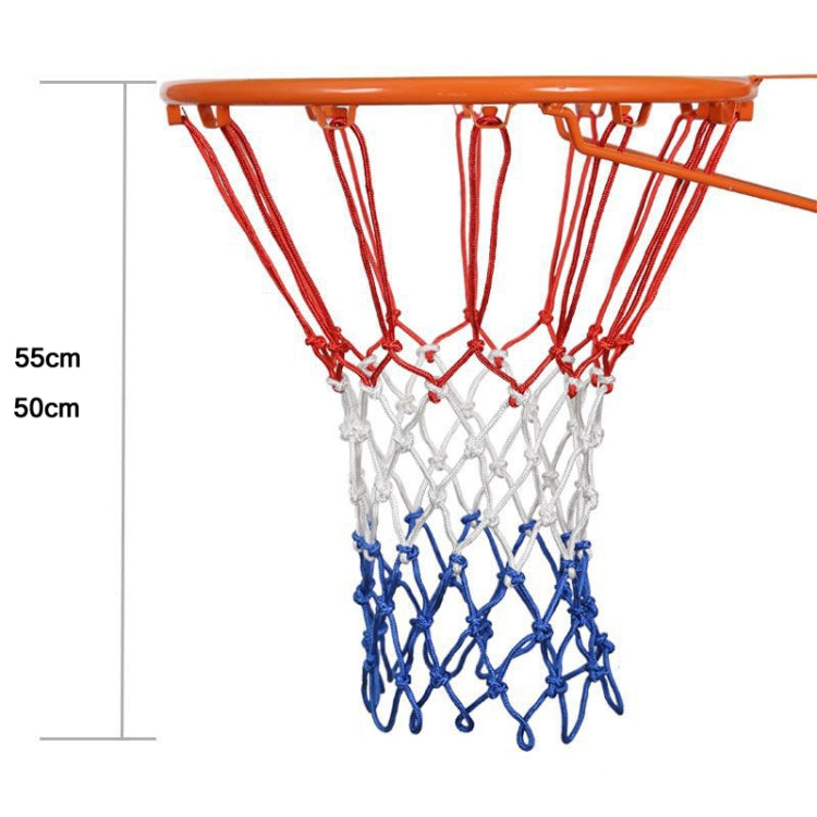 Outdoor Round Basketball Net 3.0mm Polypropylene 2-Pack White Red Blue