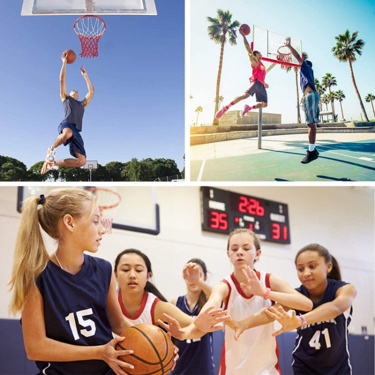 Outdoor Round Basketball Net 3.0mm Polypropylene 2-Pack White Red Blue