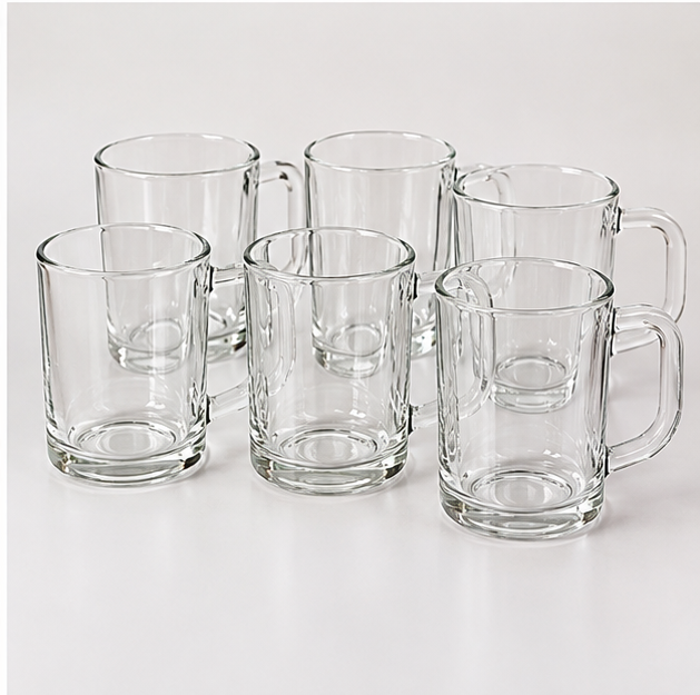 Conjunto de 6 Chávenas de Vidro Temperado Royalmax 160 ml (AYD240-88)