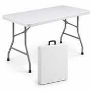 Mesa Dobrável Portátil Retangular Branca – 150 × 70 × 72 cm - (AYD005-3)