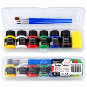 Kit de Tintas para Cartazes Giorgione Poster Colour: 6 Cores de 25 ml com 3 Pincéis e Esponja - (AYC153-181)