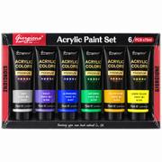 Kit de Tintas Acrílicas Giorgione Premium – 6 Cores de 75 ml (450 ml) - (AYC153-155)