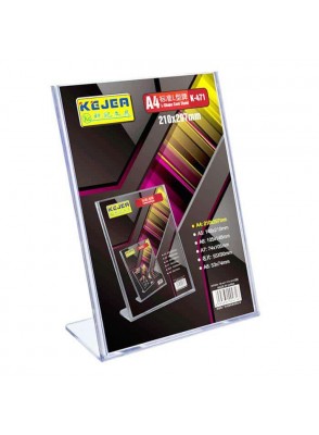 Premium A4 L-Shaped Acrylic Display Stand K-471 Clear Document Holder