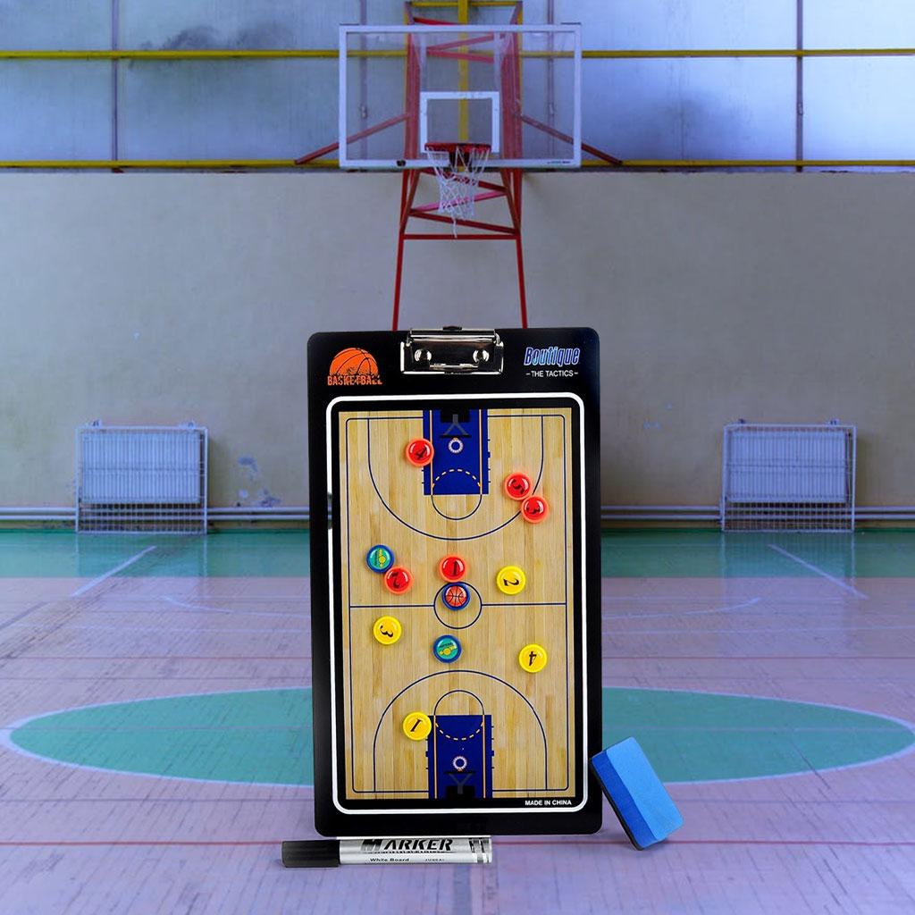 Basketball Tactic Board Double-Sided 14-Inch PVC With Erasable Marker