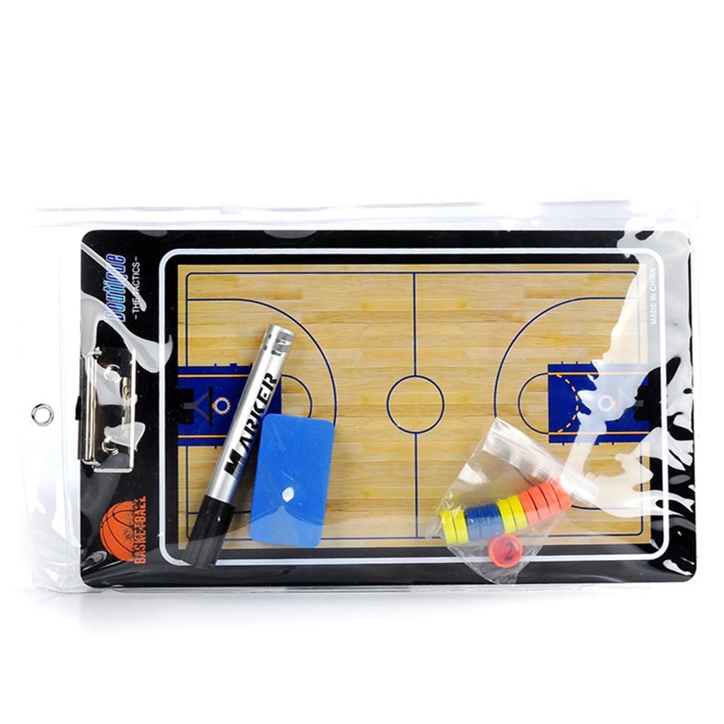 Basketball Tactic Board Double-Sided 14-Inch PVC With Erasable Marker