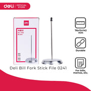 Deli-0241 Bill Fork Silver Receipt Organizer - AYC21-20