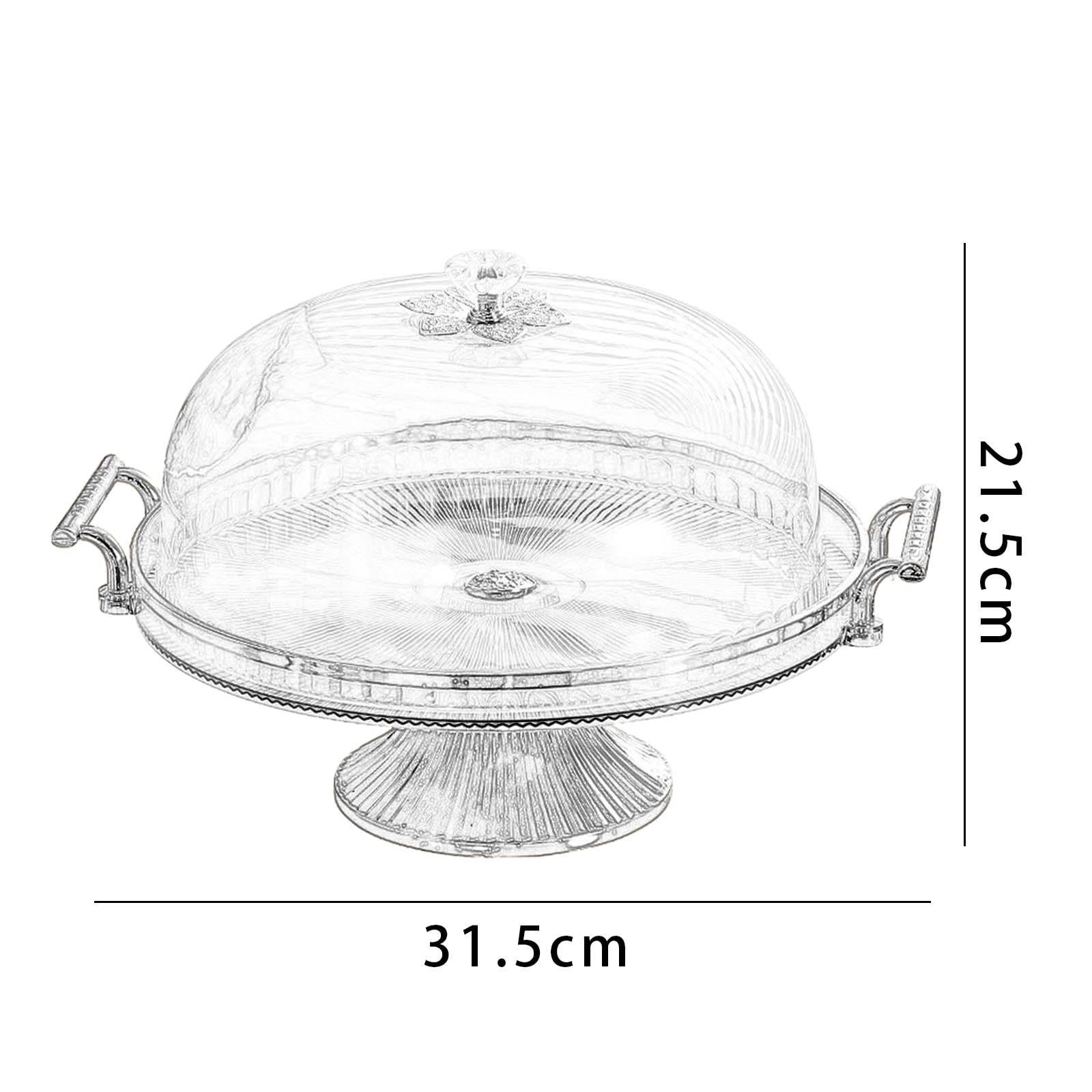 kowaku Round Footed Cake Stand with Dome Lid Clear