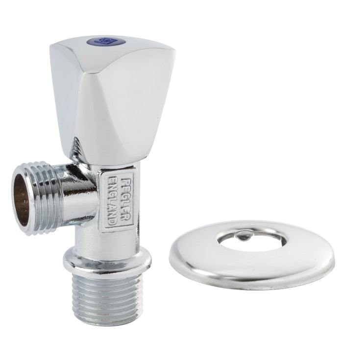 Pegler 0.5 Inch Angle Valve Polished Chrome Contemporary Finish