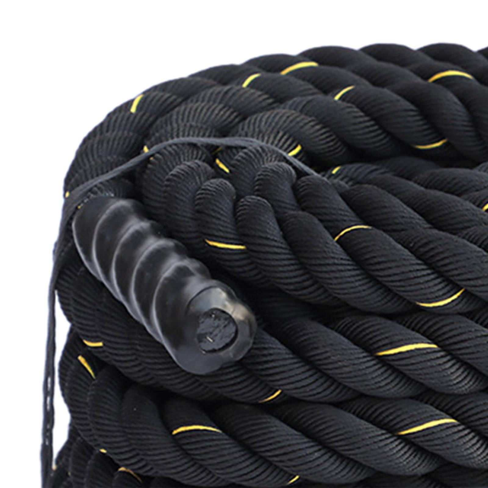 Amleso 9.8ft Polyester Battle Rope Heavy Exercise Training Black