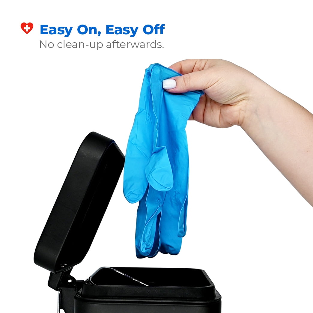 WellBefore Blue Nitrile Disposable Gloves Powder-Free Latex-Free Small 100 Count