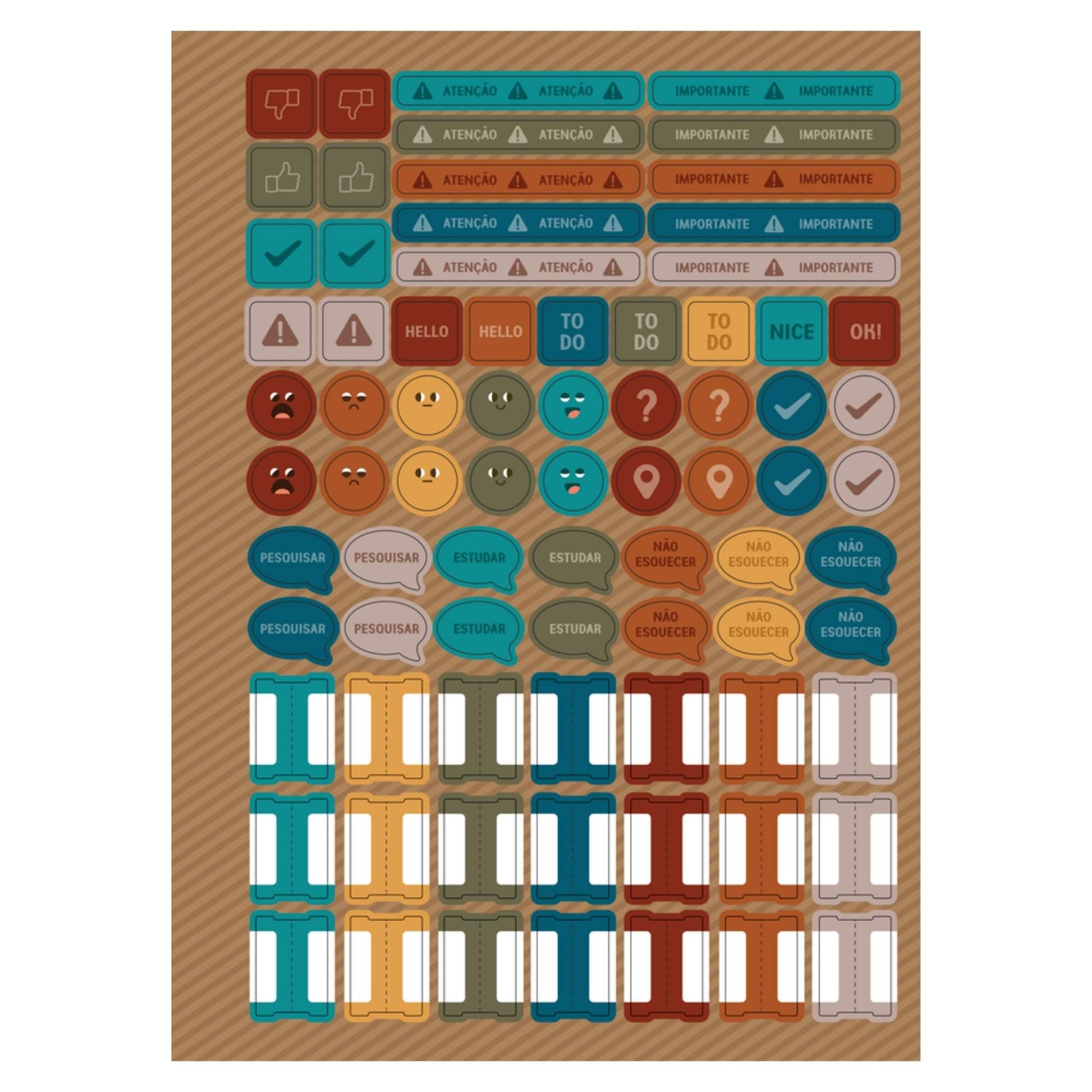 Jandaia Kraft Color University Notebook 80 Sheets Hardcover Spiral