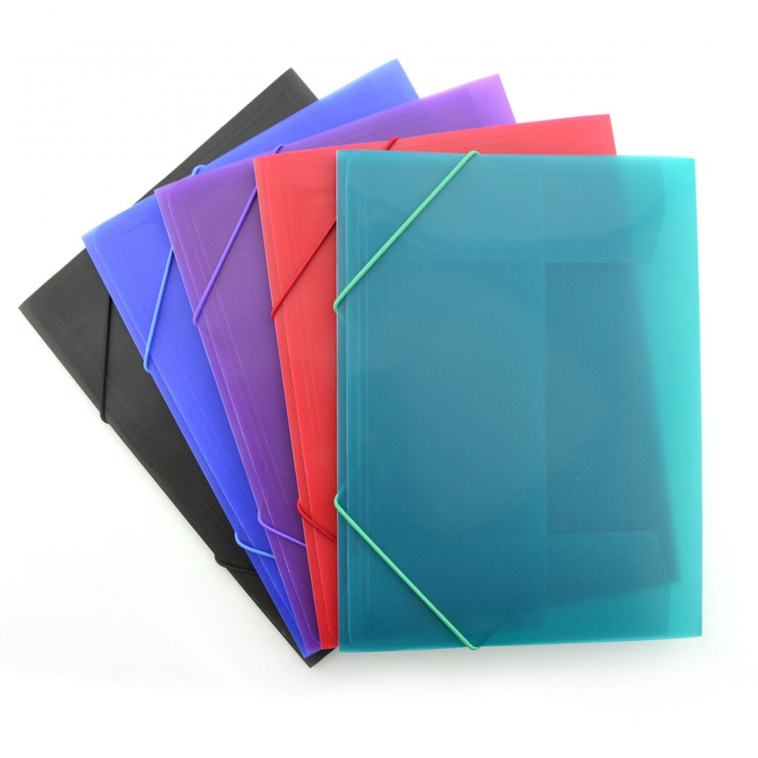 Deli Rio A4 3-Flap Elastic Document Folder Translucent