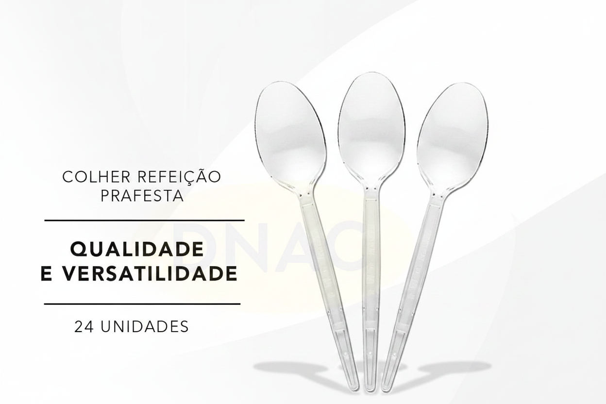 Prafesta Disposable Meal Spoons 50 Count Clear Plastic
