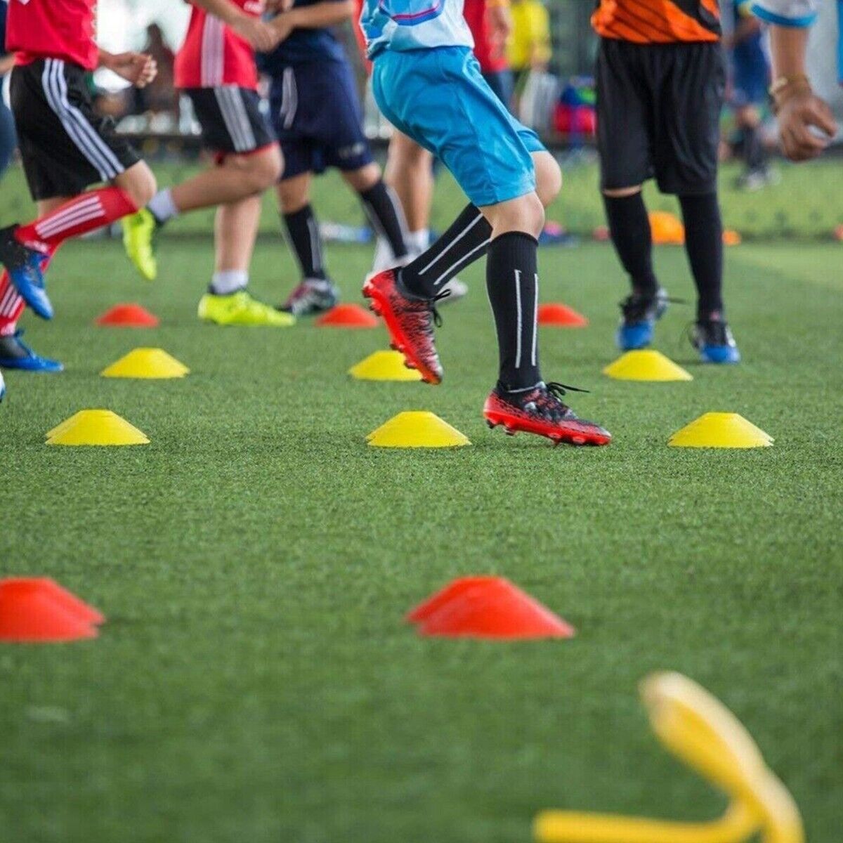 Range Sports 50-Piece Plastic Training Football Cone Set