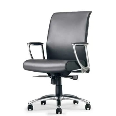 Adept Medium Back Executive Leather Office Chair Black