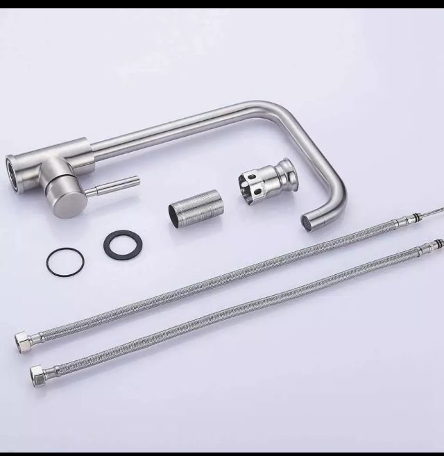 Stainless Steel Kitchen Sink Mixer Tap 360-Degree Swivel Spout
