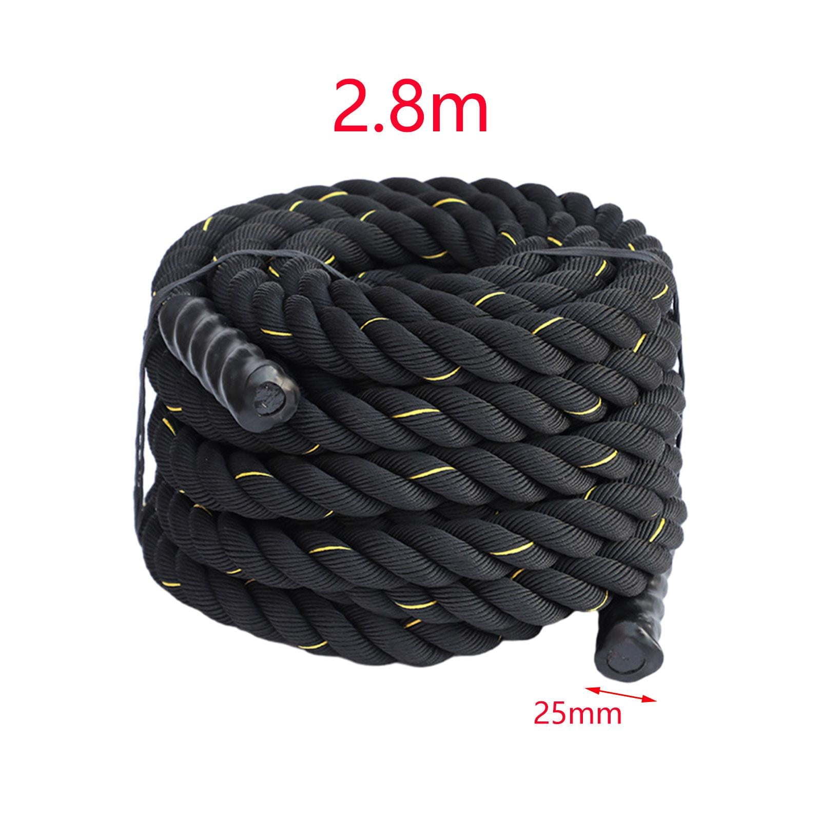 Amleso 9.8ft Polyester Battle Rope Heavy Exercise Training Black