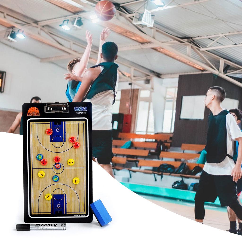 Basketball Tactic Board Double-Sided 14-Inch PVC With Erasable Marker