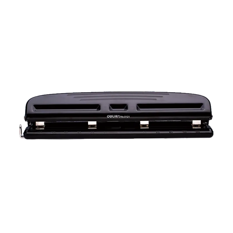Deli E0121 Metal 4-Hole Punch Machine Adjustable 10 Sheet
