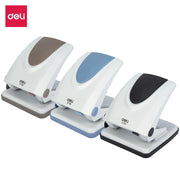 Deli E0126 35-Sheet Metal 2-Hole Punch Machine Adjustable Ruler