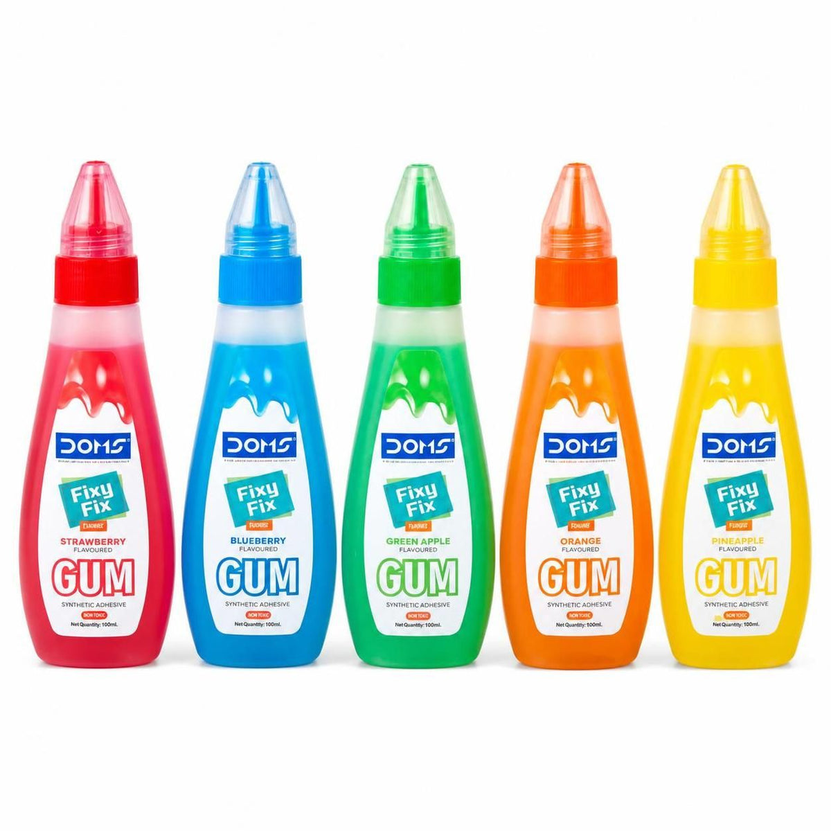 Doms Fixy Fix Gum Transparent Adhesive 20ml Pack of 5