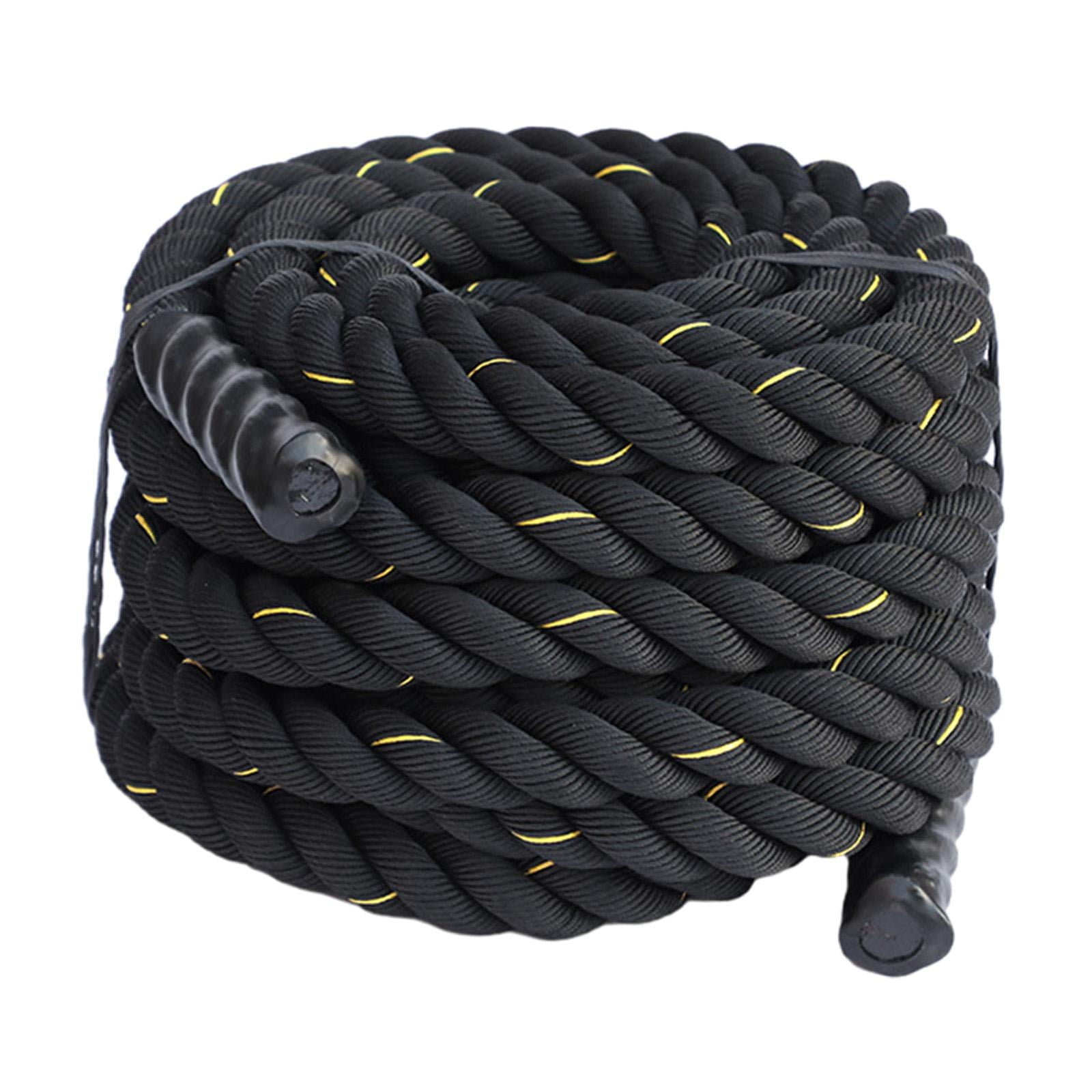 Amleso 9.8ft Polyester Battle Rope Heavy Exercise Training Black