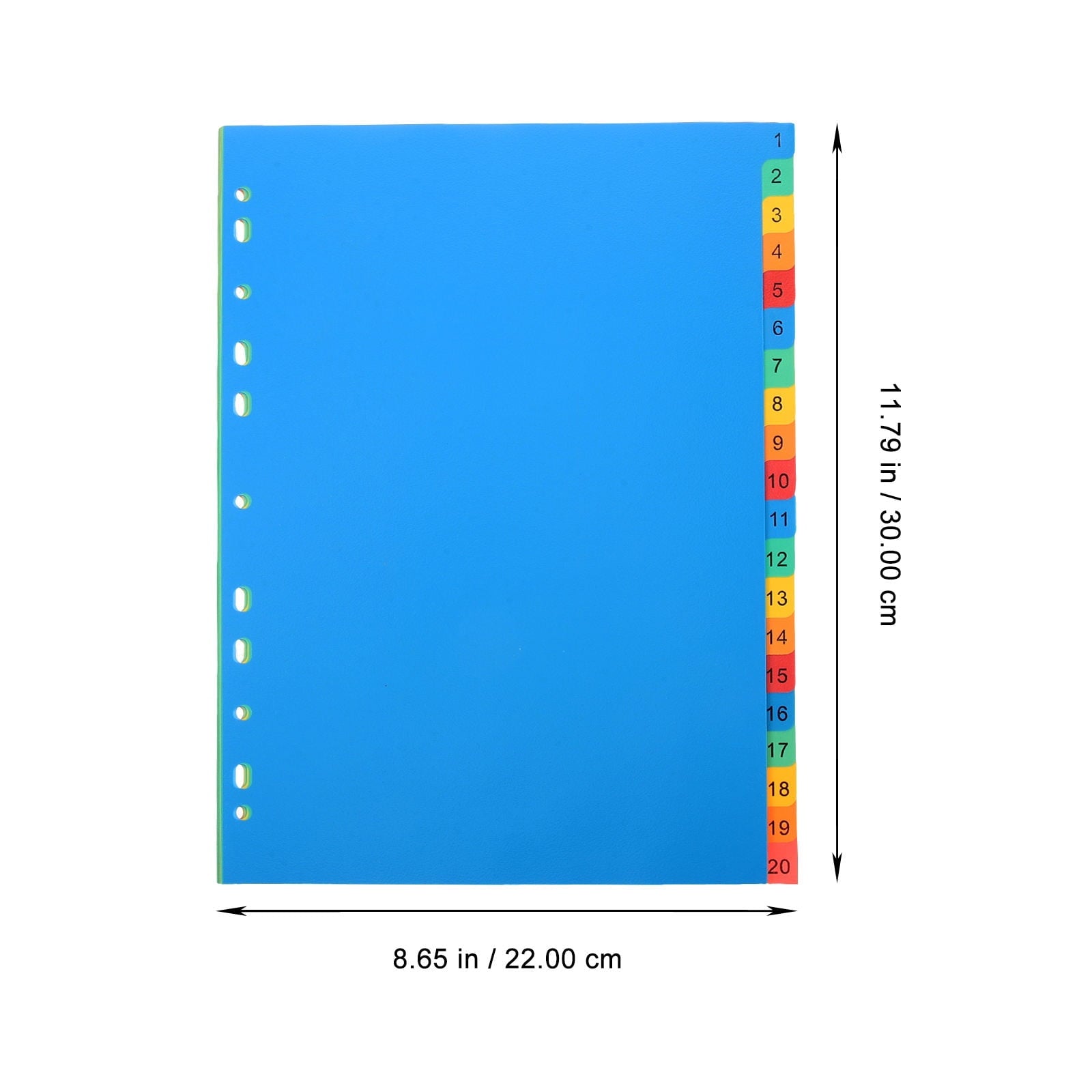 STRANDCHIC 5-Piece Plastic Binder Dividers Assorted Colors A4