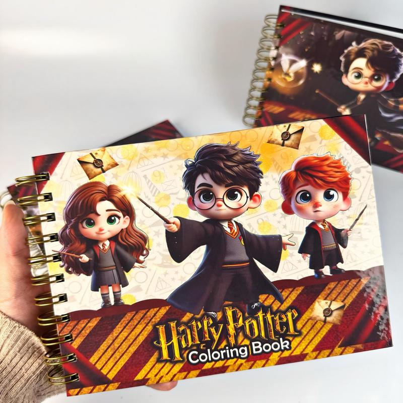 Stitch Labubu Harry Potter Coloring Book 50 Sheets A5 Hardcover