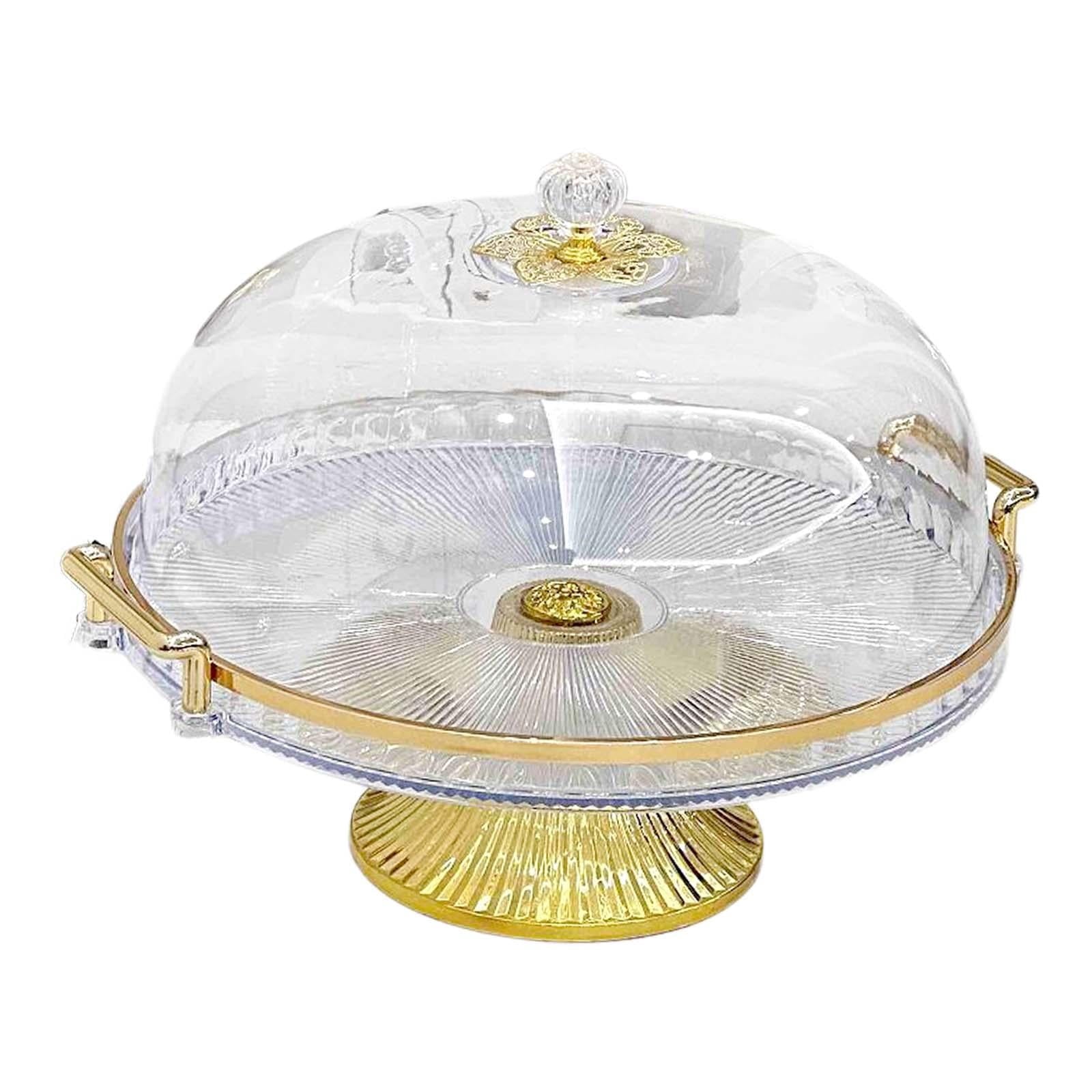 kowaku Round Footed Cake Stand with Dome Lid Clear