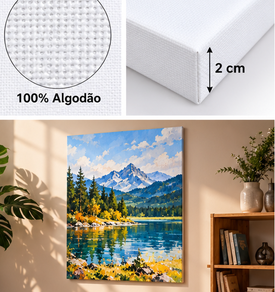 Tela para Pintura Giorgione Premium 100 × 120 cm – 100% Algodão, 280 g/m² – (AYC153-153)
