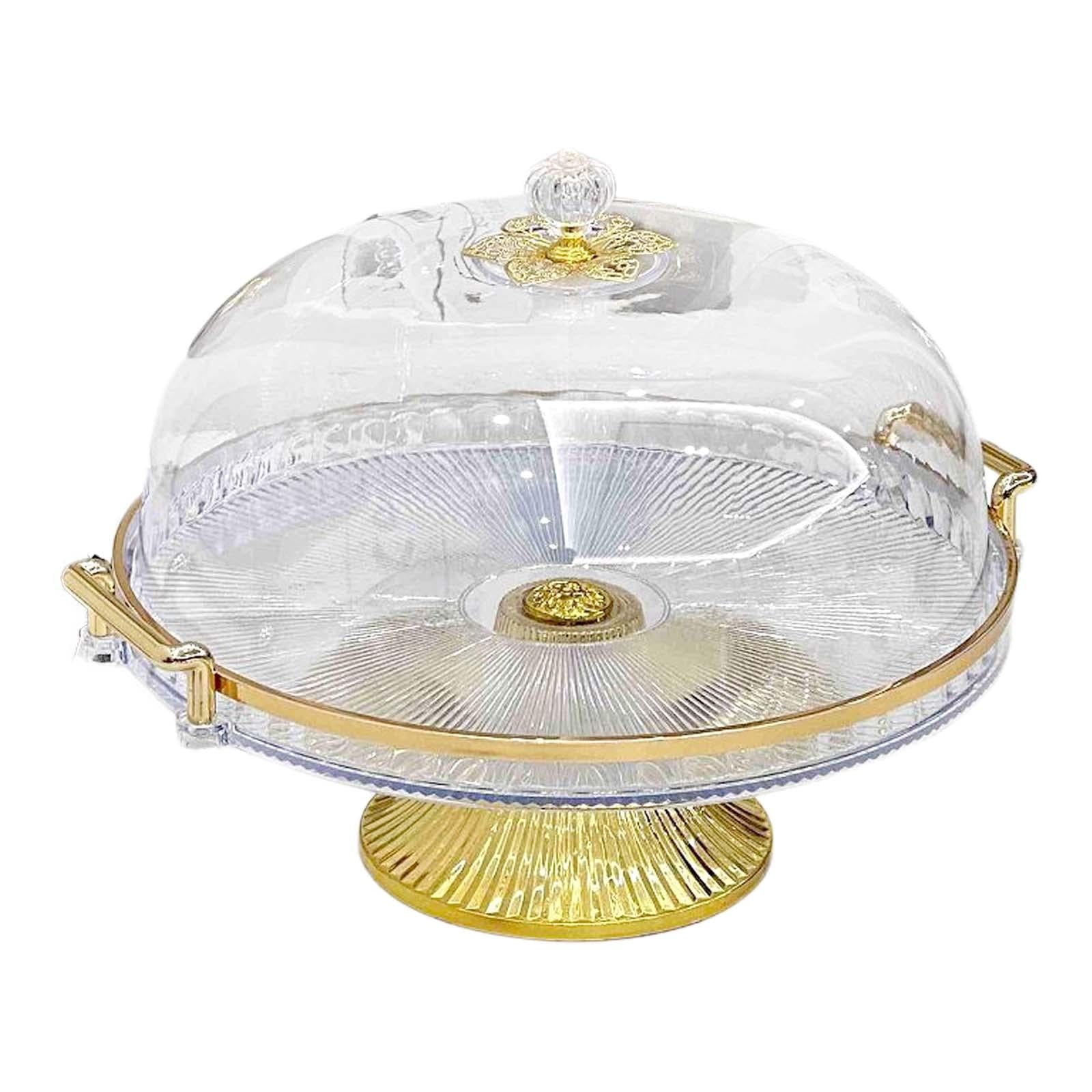 kowaku Round Footed Cake Stand with Dome Lid Clear
