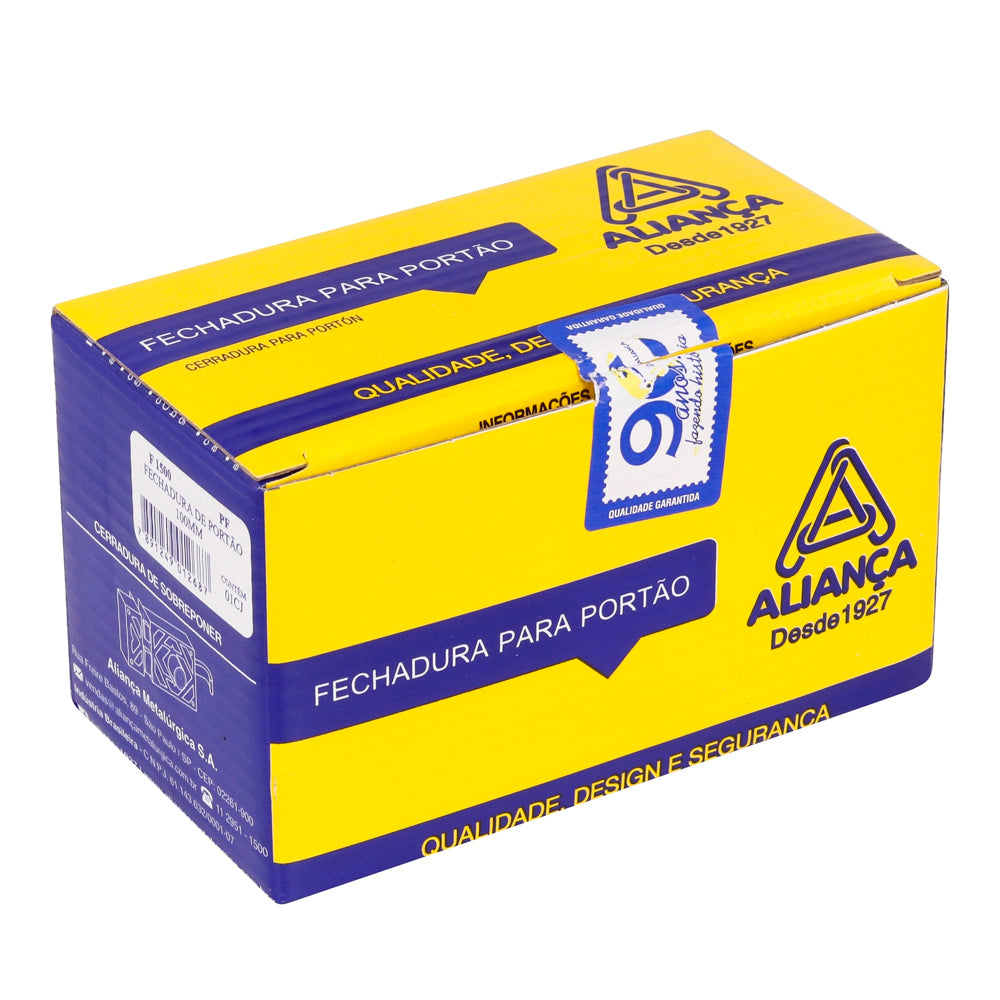 Aliança F1500 Gate Lock Matte Black 100mm