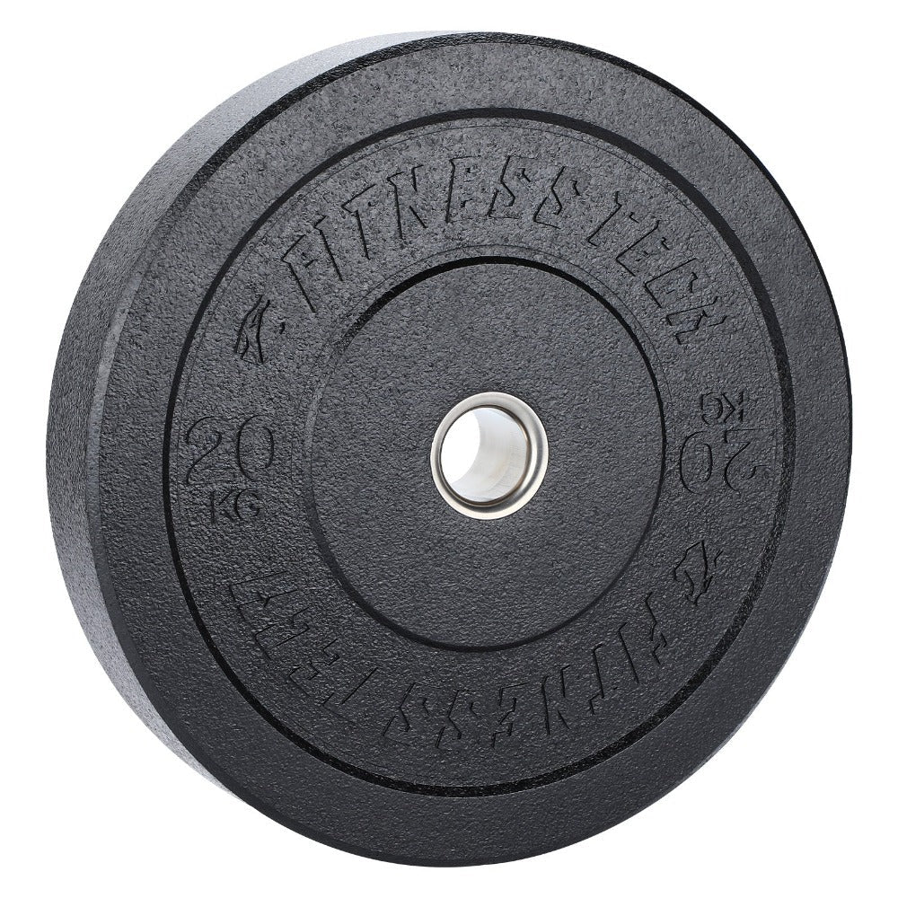 Fitness Tech Hi-Temp Bumper Weight Plate Olympic Rubber Black