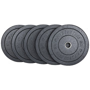 Fitness Tech Hi-Temp Bumper Weight Plate Olympic Rubber Black