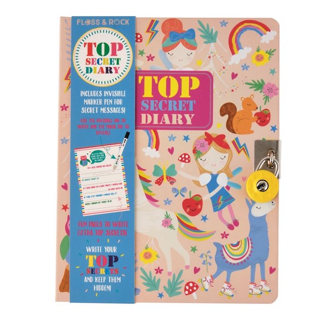 Floss and Rock Rainbow Fairy Top Secret Lockable Diary
