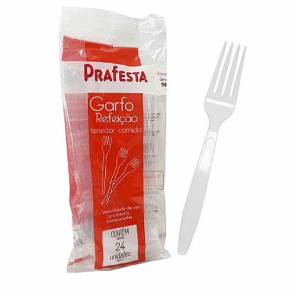 Strawplast Disposable Plastic Fork Transparent 50 Count