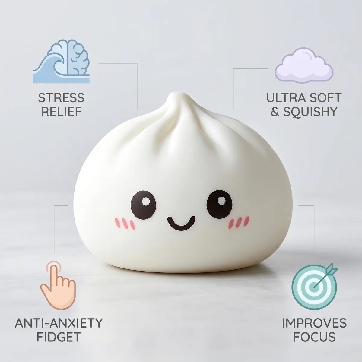 Huggable Giant Dumpling Squishy Sensory Fidget Toy