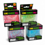 Glitter Cube Squishy Squeeze Fidget Toy