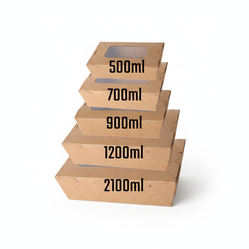 Packaging Lab Philippines Kraft Food Box with Window 1200mL