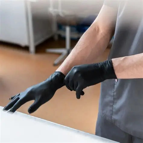 Disposable Nitrile Gloves Black 100 Count