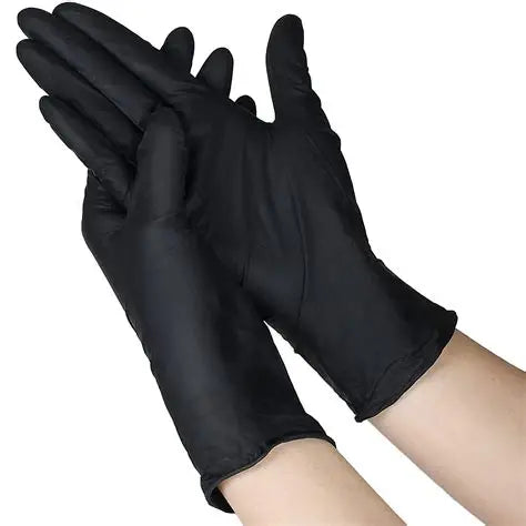 Disposable Nitrile Gloves Black 100 Count
